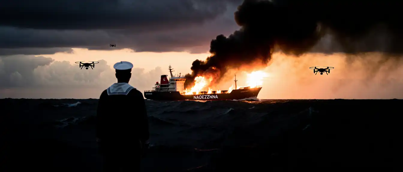 Огонь в Черном море: турецкое грузовое судно попало под удар беспилотников