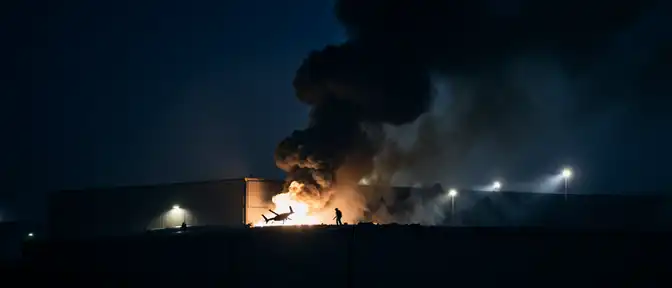 Огонь с неба: атака беспилотников привела к пожару на крупном логистическом узле Wildberries в Тульской области