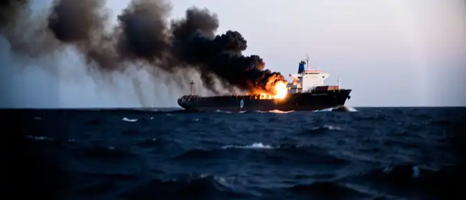 Огонь в море: хуситские повстанцы атаковали саудовские танкеры из-за морской блокады